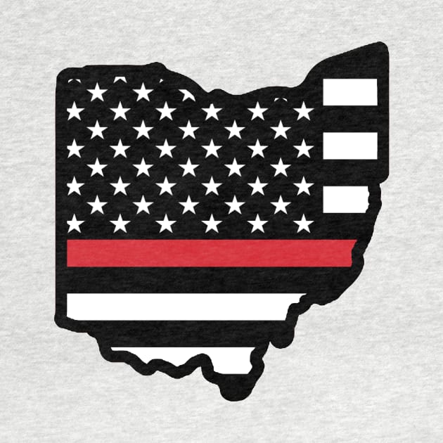 Thin Red Stripe  Ohio Flag by DarkwingDave